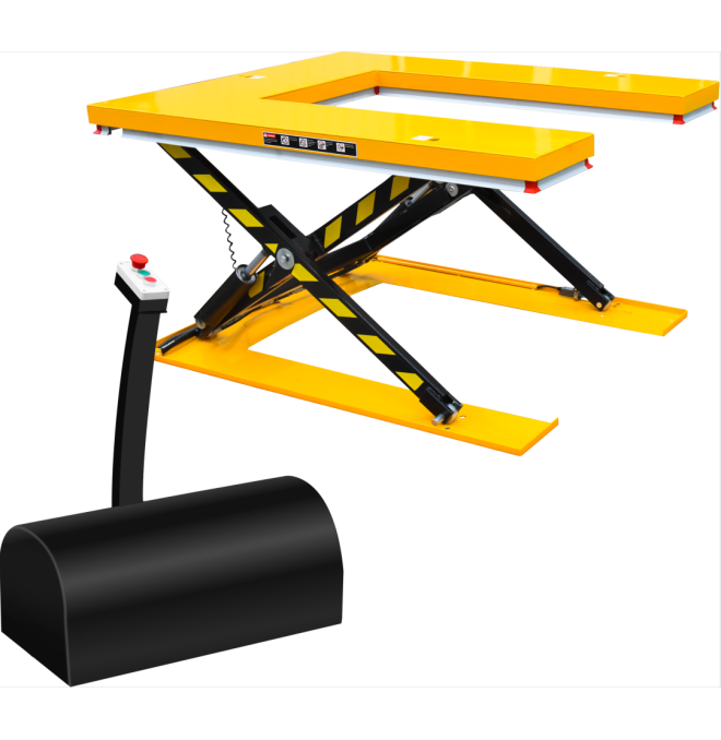 Tables électriques-TYMBIA-Table élévatrice électrique 1000kg à 860mm 1450x1140mm (en U)