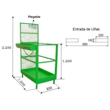 Nacelles de Travail--Cage Soumettre les gens pour les ongles latéraux 2