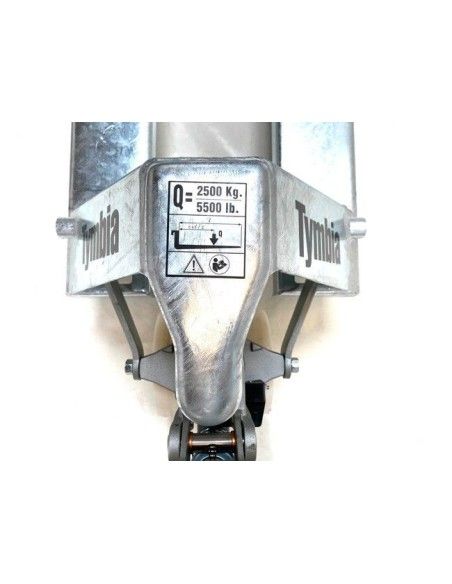 Transpalettes Inox et Galvanisés-TYMBIA-Transpalette Galvanisé 1150x525capacité 2500kg