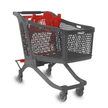 Supermärkte und Lager.-Supermarktwagen Kunststoff 240L