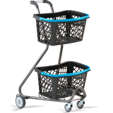 Supermercados e armazéns..-Carro autoatendimento com cesta de mão ECO