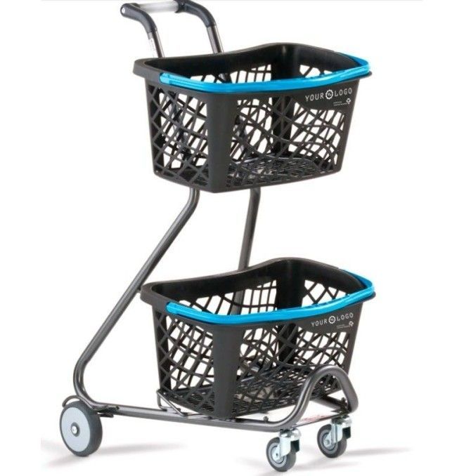 Supermarchés et entrepôts-Voiture self-service avec panier à main ECO
