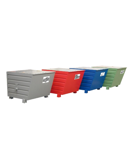 Contenitori Carrellati--Contenitora ribaltabile per Carrello elevatore con Util