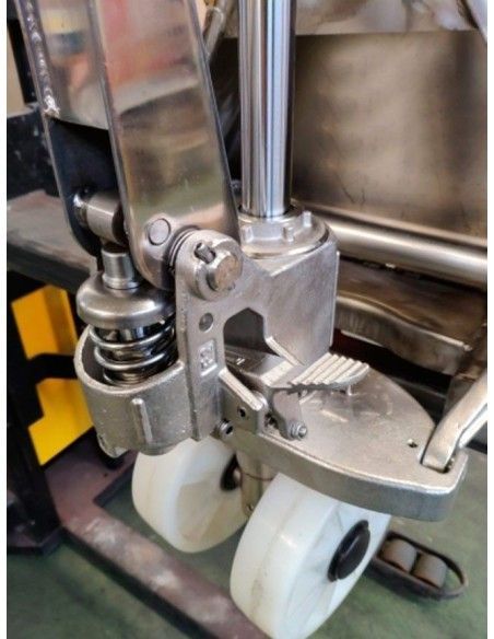 Transpalettes Inox et Galvanisés--Transpalette Acier inoxydable 1150x540mm 2000kg