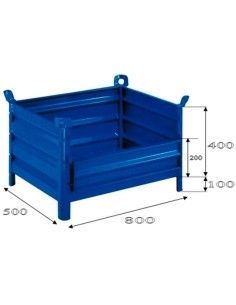 Contenitori e Cesti-- 800x500mm di cartone con lato pieghevole 2