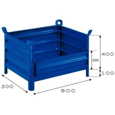 Containers and Baskets-- 800x500mm cardboard with folding side 2