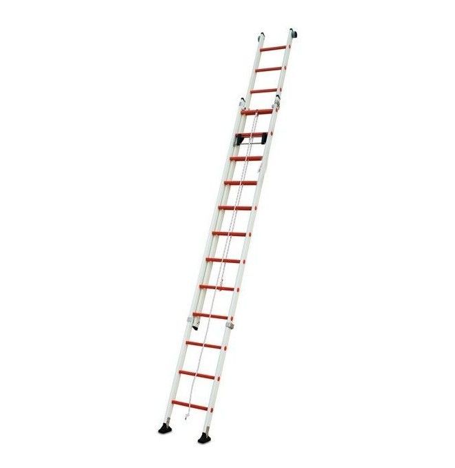 Escadaria--Escada fibra de vidro extensível com corda