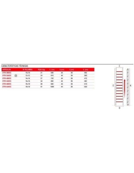 Scale--Scala fibra di vetro estensibile con corda