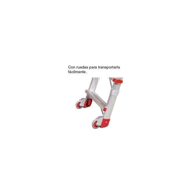 Escaleras--Plataforma de trabajo plegable y regulable en altura