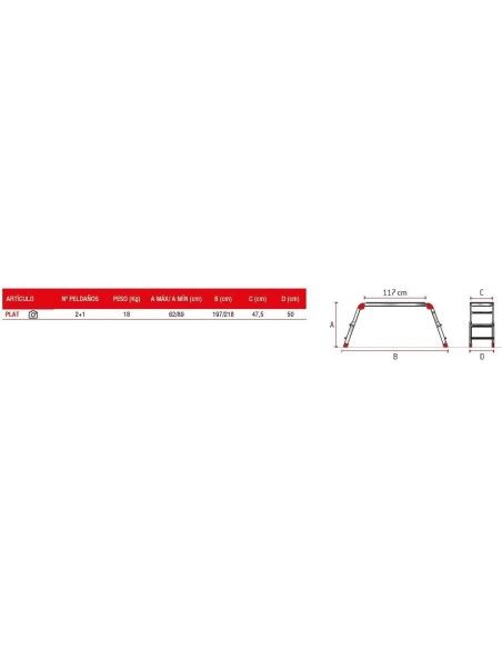 Stairs--Platform of foldable and adjustable work in height