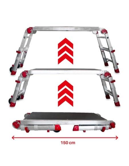 Stairs--Platform of foldable and adjustable work in height