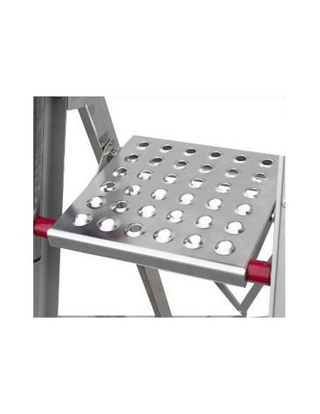 Escaleras--Escalera profesional en aluminio con peldaños cómodos