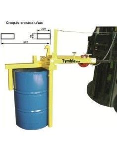 Carga de bombonas y bidones--Implemento para cargar bidones horizontal-vertical 2