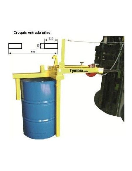 Carga de bombonas y bidones--Implemento para cargar bidones horizontal-vertical