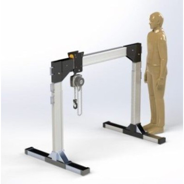 Gantries with polypast and cart-- Lightweight aluminium legs adjustable 1000/500kg 2