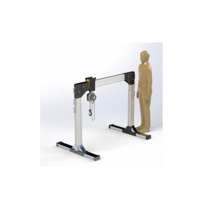 Portici con polipasto e auto-- Gambe in alluminio leggero regolabile 1000/500kg