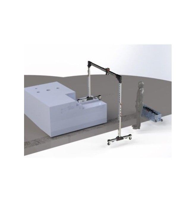 Gantries with polypast and cart-- Lightweight aluminium legs adjustable 1000/500kg