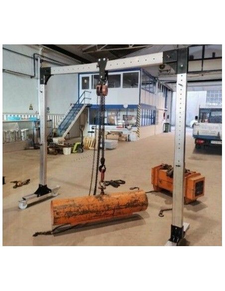 Gantries with polypast and cart-- Lightweight aluminium legs adjustable 1000/500kg