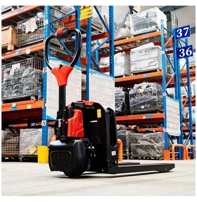 Electric Pallet Trucks-TYMBIA-Electric pallet truck 1500kg Extra Lithium (with stabilizer wheels)