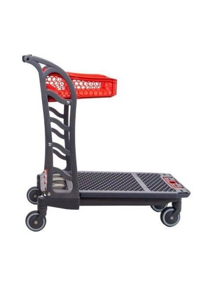 Supermarchés et entrepôts--Carrito autoservice plastique avec panier