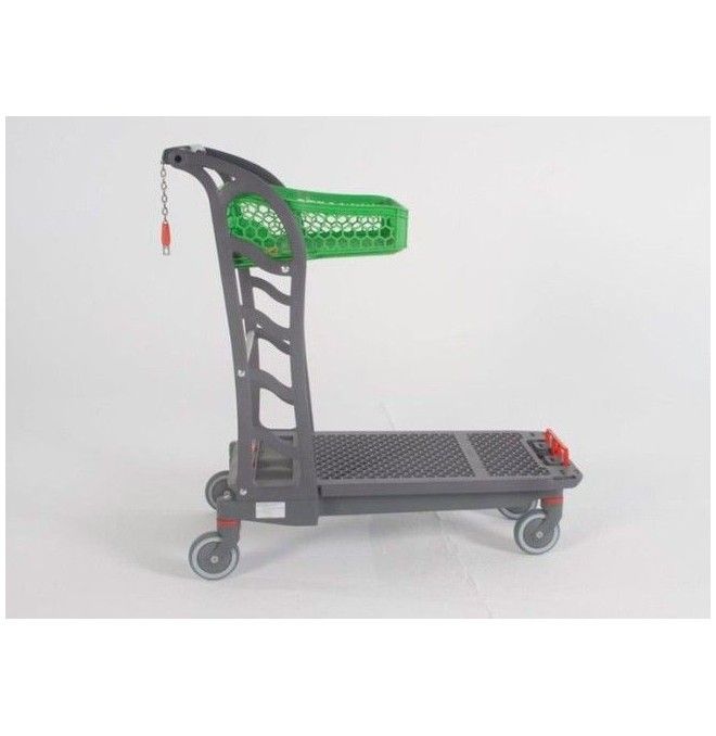 Supermarchés et entrepôts--Carrito autoservice plastique avec panier
