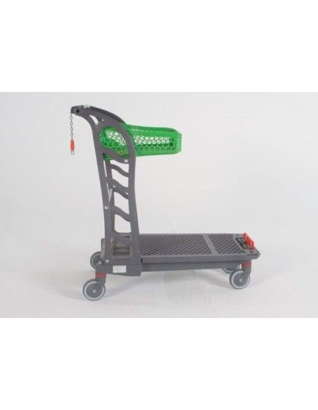Supermarchés et entrepôts--Carrito autoservice plastique avec panier