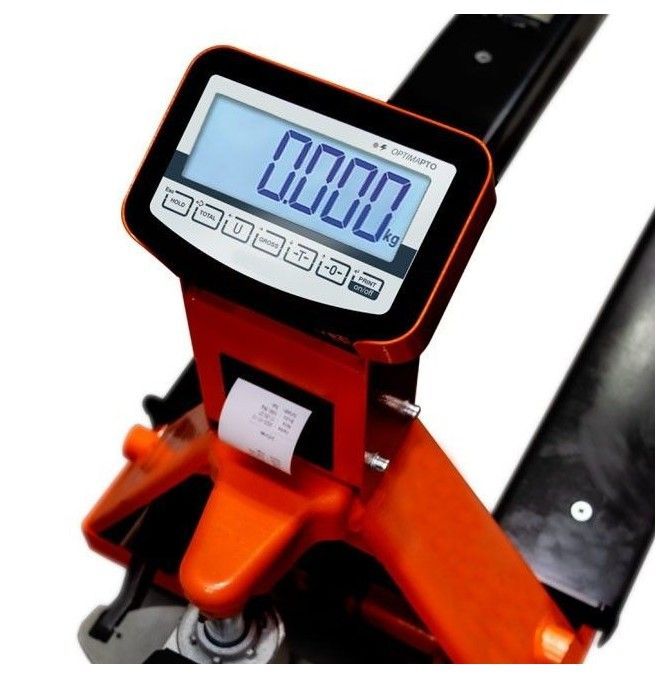 Weighing Pallet Trucks-TYMBIA-Weighing pallet truck 2000kg (With Printer) with Nylon Wheels