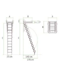 Escaleras--Escalera Altillo Escamoteable 3metros 2