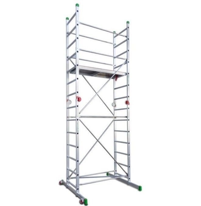 Ponteggi-Mini impalcatura alluminio 150kg - Scala sostegno