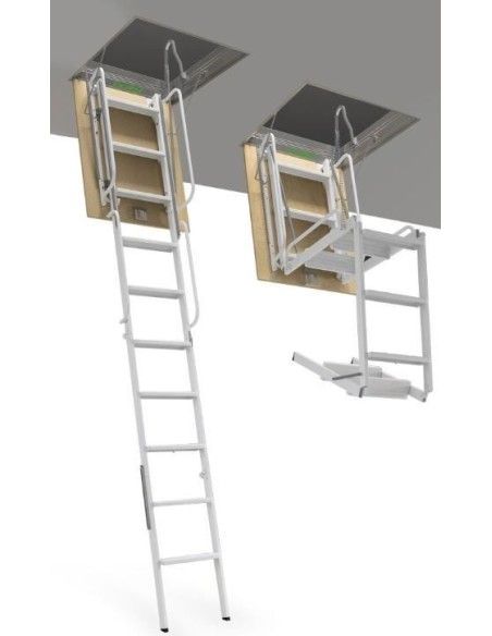 Escadaria--Escada Scanável em 4 seções de aço pintado