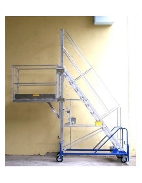 Treppe--Leiter mit regelbarer Plattform in der Höhe