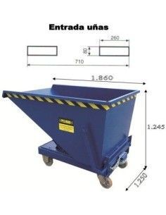 Kippbehälter--Kippbehälter 1500L (mit Rädern) 2