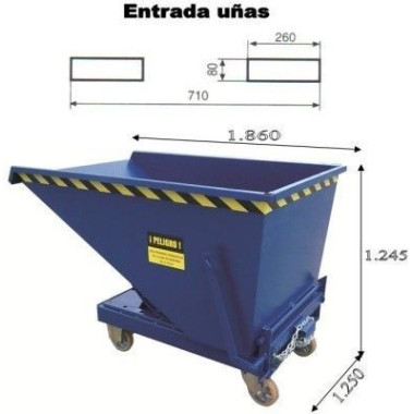 Tilting Container--Tilting Container 1500L (with wheels) 2
