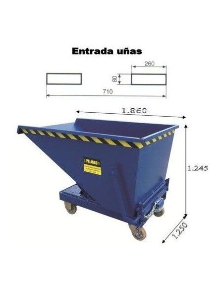 Tilting Container--Tilting Container 1500L (with wheels)