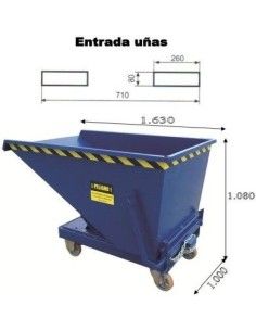 Kippbehälter--Kippbehälter 610L (mit Rädern) 2