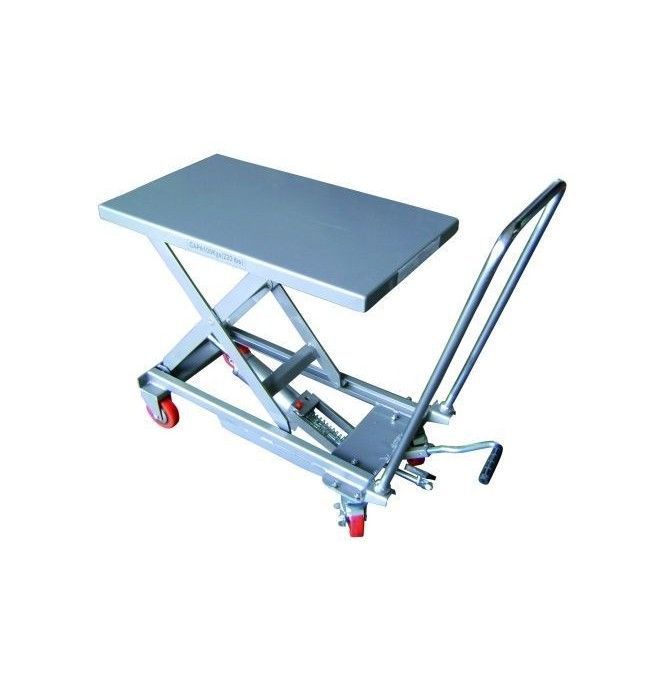 Tableaux manuels..-Table élévatrice manuelle 100 kg à 750 mm (aluminium)