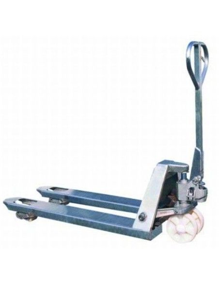 Stainless Steel and Galvanized Pallet Trucks--Pallet truck 1150x685mm (Inox)