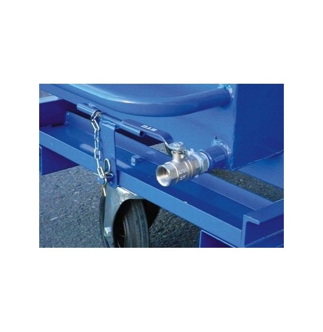 Tilting Container-Empty tap and grill for tilting Container