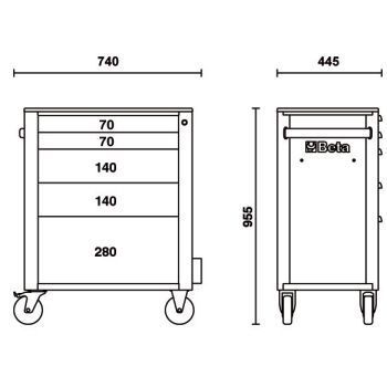 Mobile drawer 5 drawers tools 1