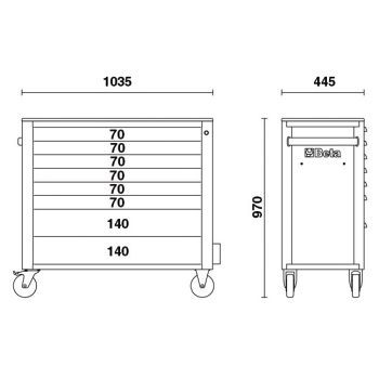 Mobile Box XL 8 Cajones outils 1