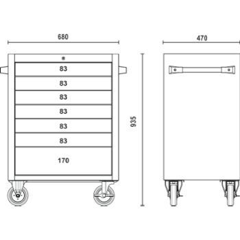 Cajonera INOX 7 Cajones pour outils