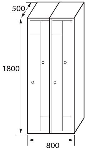 Modulo biglietteria 2 porte a L 2