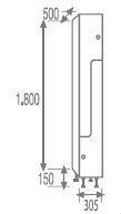 Phenolic locker 2 doors L 1
