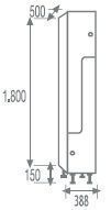 Phenolic locker 2 doors L 2