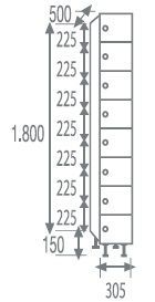 Phenolic locker 8 doors 1
