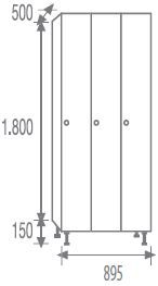 Phenolic locker 1 door 6