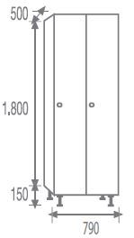 Phenolic locker 1 door 5