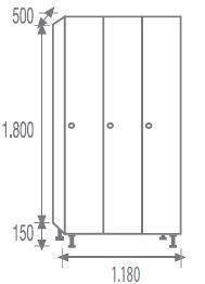 Phenolic locker 1 door 7