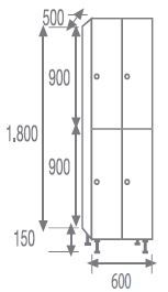 Phenolic locker 2 doors 3