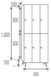 Phenolic locker 2 doors 5